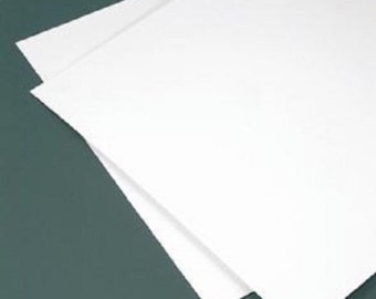 Sibe-R Plastic Supply SM WHITE STYRENE (Polystyrene) Plastic Sheet - 11 1/2 » X 48 » - .040 » Thick - Impression de modèles crafs -