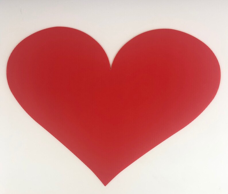 Heart Yard Signs - 10-Pack Corrugated Plastic, Choose Your Color (17.5x23.875") immagine 3