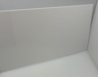 White Acrylic Plexiglass 1/4" Thick - Plastic Sheet Pick Your Size -