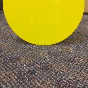 2-Pack Acrylic Plexiglass Plastic Circle Discs - 1/8&quot; Thick - Translucent Yellow - 6&quot; Diameter Round