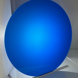 2-Pack Acrylic Plexiglass Plastic Discs - 1/8" Thick (3mm) - Translucent Blue - 6" Diameter Circles