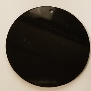 15 Pcs - Black 1/8&quot; Acrylic Discs with Hole - Opaque, Round, Sheet, Great for Keychains, Jewelry DIY Crafts*
