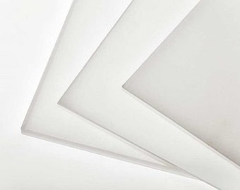 Translucent HDPE Plastic Sheets 4-Pack: Stencil Material (12x12", 1/16" Thick)
