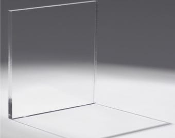 Acrylic Plexiglass Plastic Sheet - 1/4&quot; Thick - Transparent Clear - Pick Your Size