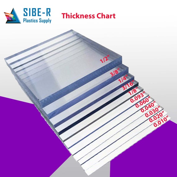 Sibe-r Plastic Supply Polycarbonate Clear Plastic Sheets 3/16 Thick Pick  Your Size 