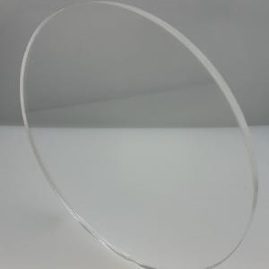 SM Clear Acrylic 1/8" Thick Plexiglas Plastic Sheet CIRCLE DISC 12 7/8" Diameter -