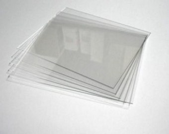 6 7/8" x 8 7/8" x 1/16" thick Acrylic Sheets - Use as a Replacement for Glass in Picture Frames (5 pack)*