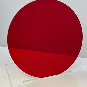 Transparent Red Acrylic Plexiglass 1/8" plastic sheet circle DISC 4" Diameter ( pack of 2 )