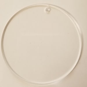 Custom Size 1/8&quot; Thick CLEAR Acrylic Discs with Hole - Circle, Round, Key chains, Jewelry [15 PACK][Pick Your Size]