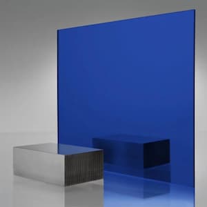2-Pack Acrylic Plexiglass Plastic Sheet - 1/8&quot; Thick (3mm) - Dark Blue Mirror (#2424) - 6&quot; x 12&quot;