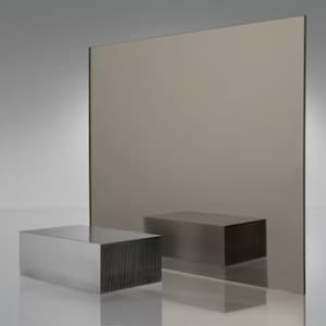 Bronze MIRROR ACRYLIC Plexiglass Sheet (#1600) - 1/8&quot; (3mm) Thick - 8&quot; x 12&quot; (Two Pack)