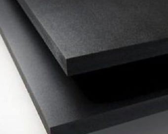 Sibe-R Plastic Supply SM Black Sintra PVC Foam Board Plastic 3/4" Thick Pick Your Size -