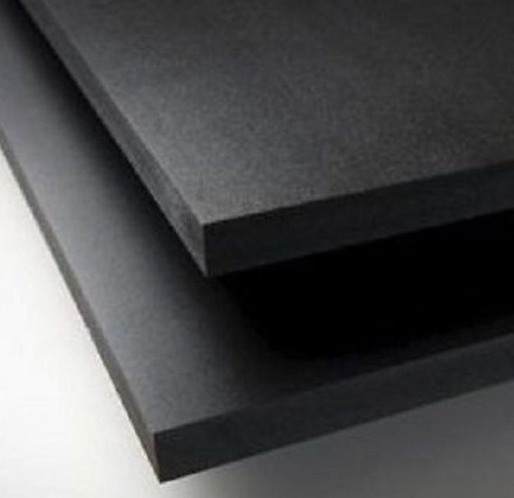 Sibe-r Plastic Supply SM Black Sintra PVC Foam Board Plastic 1/4 6 Mm Thick  Pick Your Size 