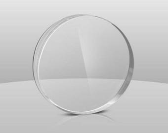 May include: A clear round glass disc, perfect for displaying small items or creating a unique centerpiece.