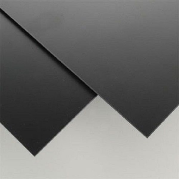 Láminas de poliestireno negro: 15 x 30 cm, 0,76 cm de grosor (paquete de 10)