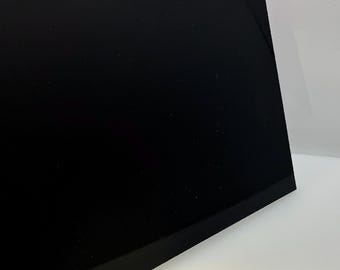 Lámina de plástico acrílico de plexiglás negro de 24" x 12" (3/16" de grosor)
