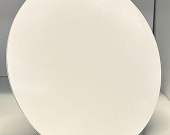 White Opaque Acrylic Plexiglass Discs: 1/8" Thick (10.5", 11.25", 12" Diameters)