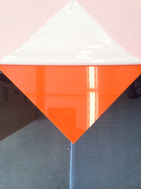 2 Pack FLUORESCENT ORANGE ACRYLIC 1//8/" PLASTIC CIRCLE DISC 4/" DIAMETER