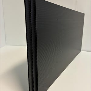 3 BLACK corrugated blank sign sheet (4mm) 24" x 48" vertical