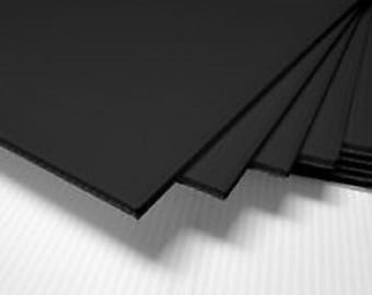 Black Corrugated Plastic Sign Sheets (12"x6" 4mm) - 12 Pack