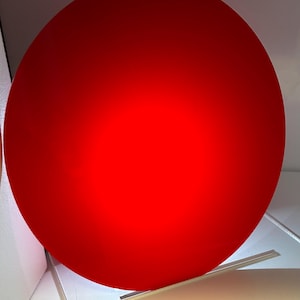 2-Pack Acrylic Plexiglass Plastic Circle Discs - 1/8" Thick - Translucent Red - 6" Diameter Round
