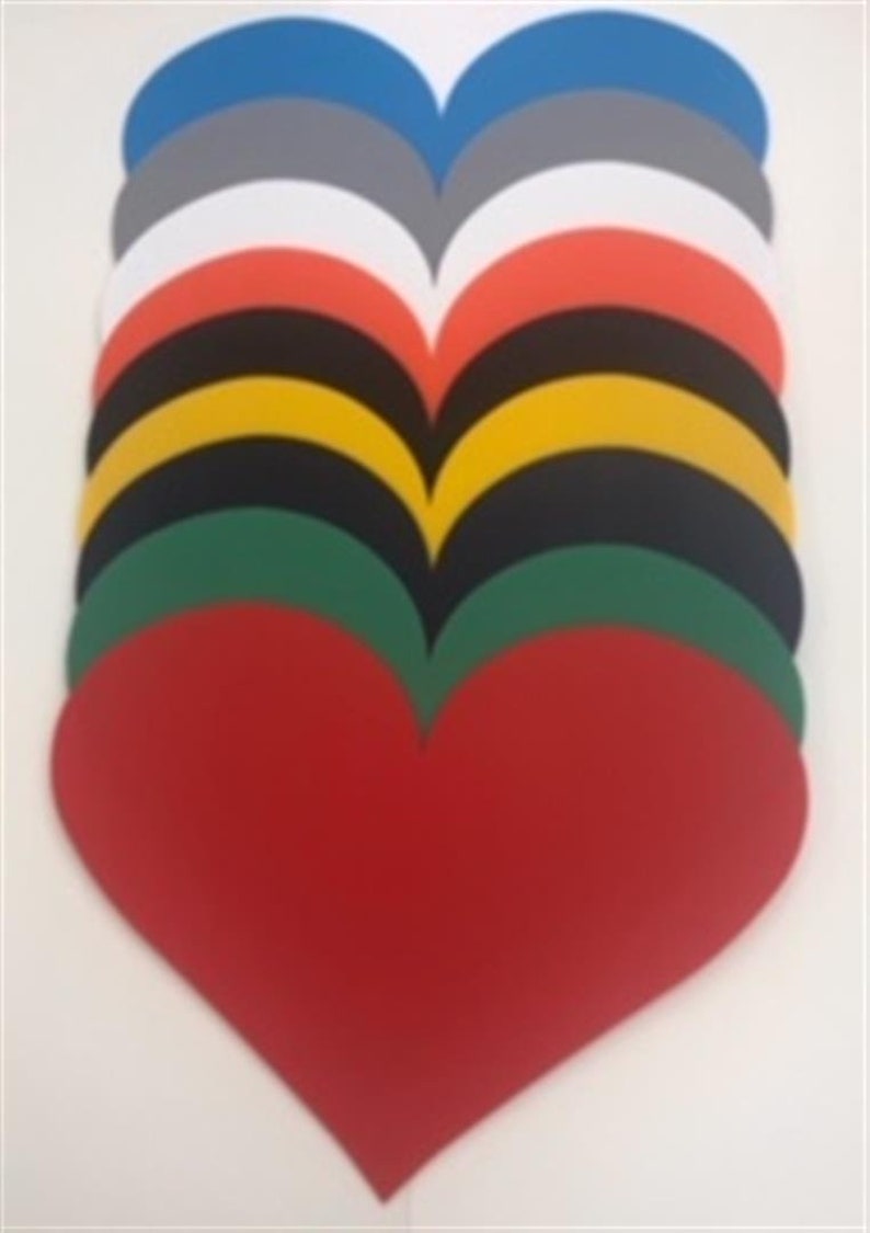Heart Yard Signs - 10-Pack Corrugated Plastic, Choose Your Color (17.5x23.875") immagine 4