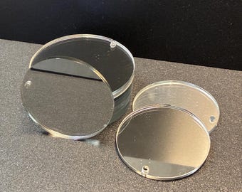Silver Mirror Acrylic Discs - 15-Pack, 1/8" Thick, DIY Crafts