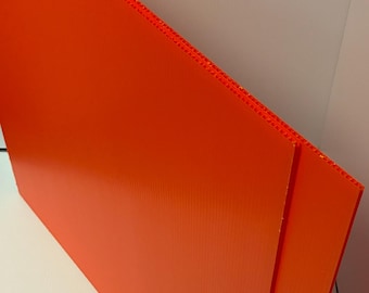 5-Pack Corrugated Plastic Blank Sign - 4mm Thick - Orange - 18" x 24" - Horizontal