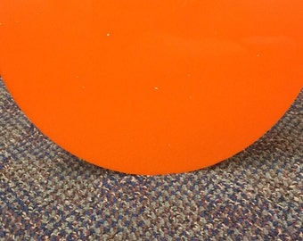 4-Pack Acrylic Plexiglass Plastic Disc - 1/8" Thick (3mm) - Translucent Orange - 6" Diameter Circle