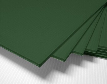 3-Pack Corrugated Plastic Blank SIgns - 4mm Thick - Green - 24" x 24" - Horizontal