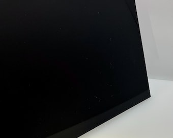 Acrylic Plexiglass Plastic Sheet - 1/8" Thick - Opaque Black - 24"x 12"