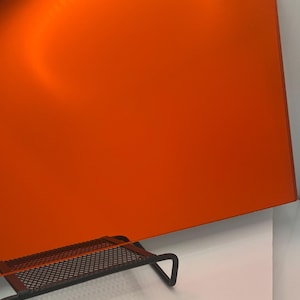 Acrylic Plexiglass Plastic Sheet - 1/8" Thick (3mm) - Orange Mirror - 12" x 12"