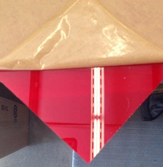 SIBE- R Plastic Supply -1400 RED Acrylic Mirror PLEXIGLASS 12 X 24 - 1/8