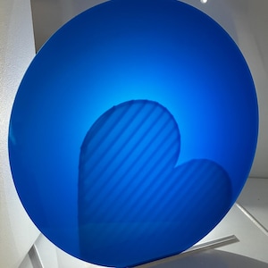 Acrylic Plexiglass Plastic Circle Disc - 1/8" Thick - Translucent Blue - 12" Diameter Round