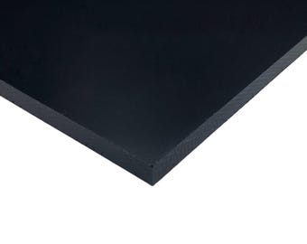 HDPE (High Density Polyethylene) Plastic Sheets - 1/8" Thickness - Black - Pick Your Size