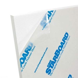 King Starboard HDPE (High Density Polyethylene) Plastic Sheet - 1/4&quot; Thick - Pick Your Size and Color