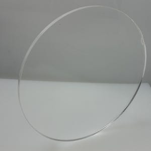 8" Diameter 1/8" Thick Clear Acrylic Plexiglass Disc