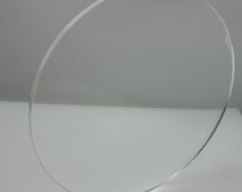 8" Diameter 1/8" Thick Clear Acrylic Plexiglass Disc