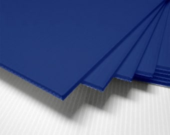 Corrugated Coroplast Plastic Blank Sign - 4mm Thick - Dark Blue - 18" x 24" - Horizontal