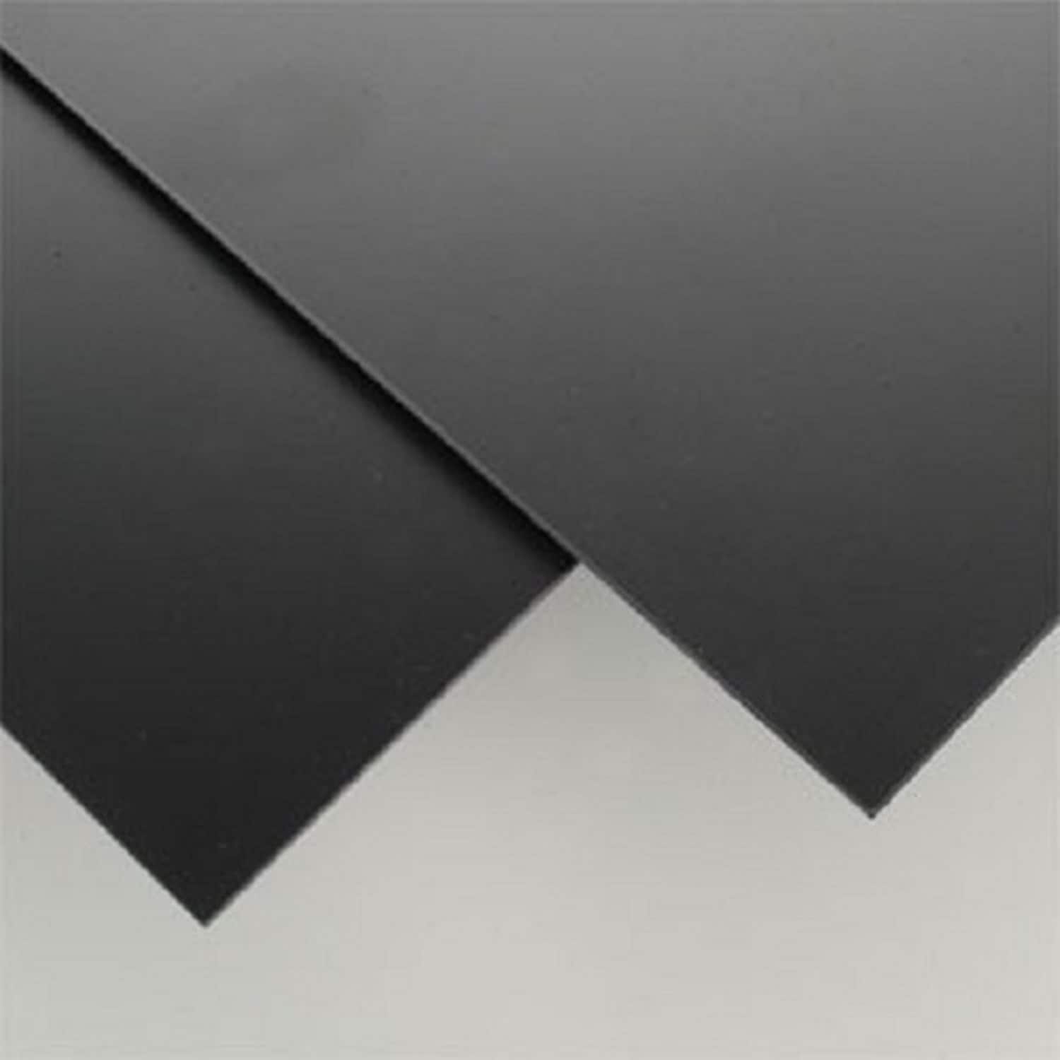 BLACK Polystyrene Plastic Sheet 24 X 24 .060 Thick Printing Crafs