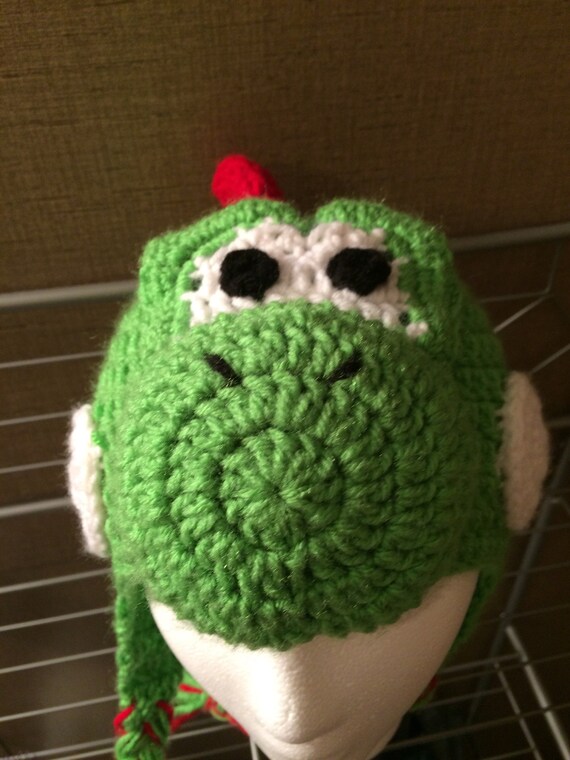 Yoshi Inspired Crochet Hat