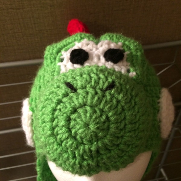 Yoshi Inspired Crochet Hat