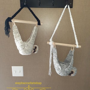 Sloth Hanging Planters with Braided Hanger