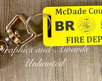 Fire Department Accountability Tags, Custom Laser Engraved Plastic Tag