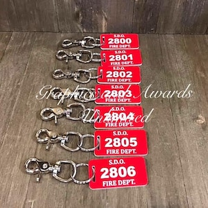 Accountability Tags, Fire Department Accountability Tags, Trigger Clip Acct. Tags, Trigger Clip Tags