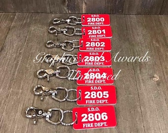 Accountability Tags, Fire Department Accountability Tags, Trigger Clip Acct. Tags, Trigger Clip Tags