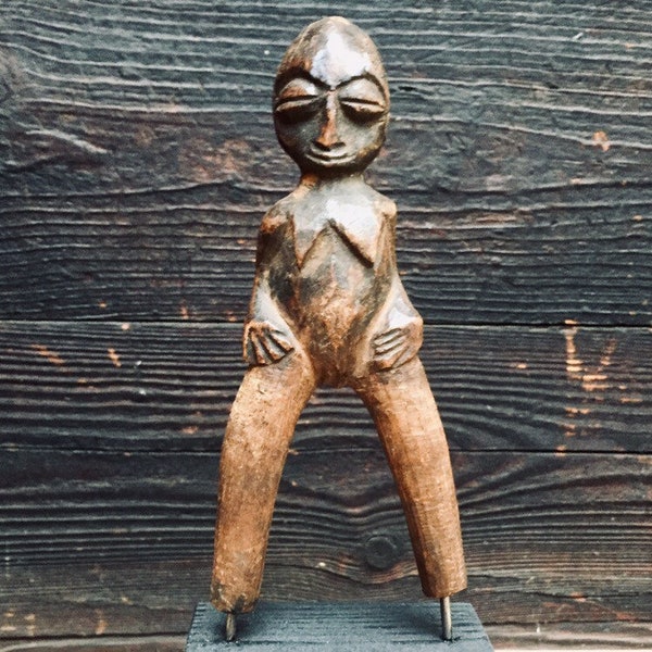 Sling Skulptur aus Holz // LOBI // Burkina Faso // Afrikanisches Schutzwerkzeug