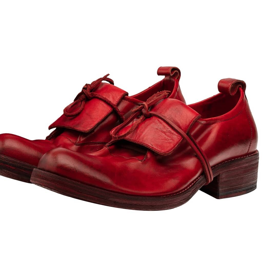 red leather shoes for men