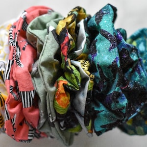 Animal Print Scrunchies, Scrunchies, shark scrunchies, safari scrunchies, Hair Accessories, Hair Ties, cotton scrunchies