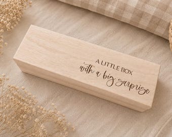 Little Box Pregnancy Announcement Wooden Keepsake Box | Baby Reveal Gift | Grandparent Pregnancy Announcement | Baby Keepsake Box